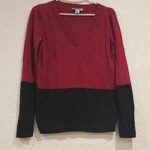 4/$20 DKNY Red & Black Sweater